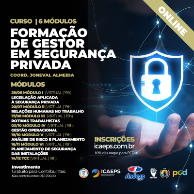 CURSO - FORMAÇÃO DE GESTOR EM SEGURANÇA PRIVADA 