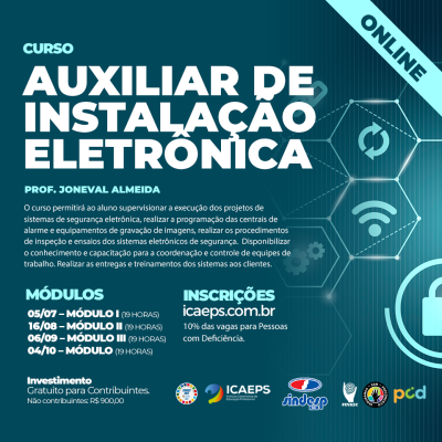 CURSO - AUXILIAR DE INSTALAÇÃO ELETRÔNICA