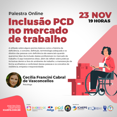 PALESTRA: INCLUSÃO PCD NO MERCADO DE TRABALHO