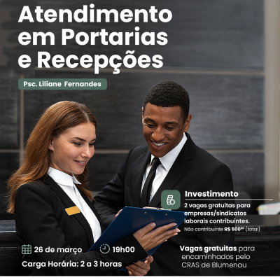 TREINAMENTO - ATENDIMENTO EM PORTARIA E RECEPÇÕES (VIRTUAL)