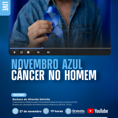 LIVE - CÂNCER NO HOMEM (NOVEMBRO AZUL) 