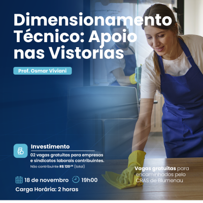 DIMENSIONAMENTO TÉCNICO – APOIO NAS VISTORIAS (VIRTUAL)