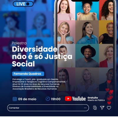 PALESTRA: DIVERSIDADE NÃO É JUSTIÇA SOCIAL