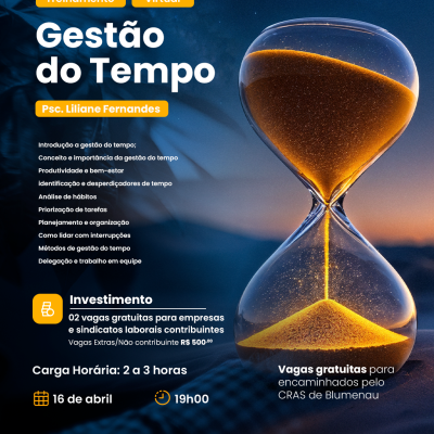 TREINAMENTO - GESTÃO DO TEMPO (VIRTUAL)