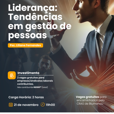 TREINAMENTO: LIDERANÇA - TENDÊNCIAS EM GESTÃO DE PESSOAS (VIRTUAL)