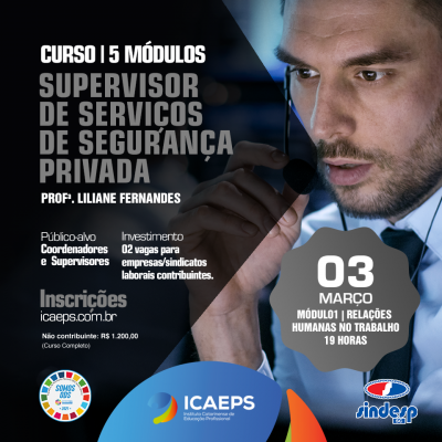 CURSO DE SUPERVISOR DE SERVIÇOS DE SEGURANÇA PRIVADA