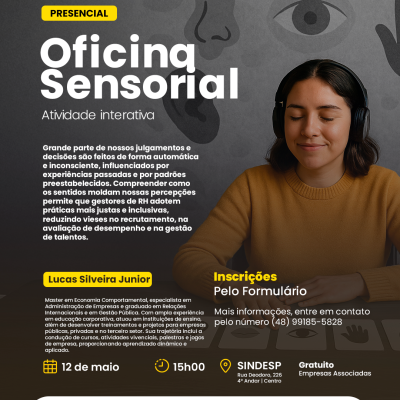 PRESENCIAL EM FLORIANÓPOLIS - OFICINA SENSORIAL: ATIVIDADE INTERATIVA