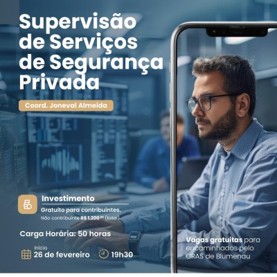 FORMAÇÃO - SUPERVISÃO DE SERVIÇOS DE SEGURANÇA PRIVADA (VIRTUAL)