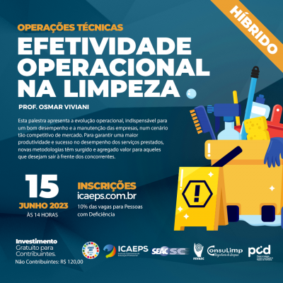 CURSO - OPERAÇÕES TÉCNICAS EFETIVIDADE OPERACIONAL NA LIMPEZA