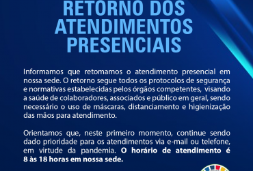 Comunicado - Retorno das atividades presenciais