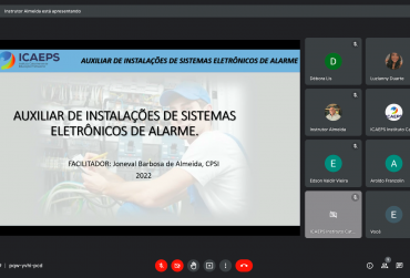 Finalizado curso de auxiliar de instalação de sistemas de alarme