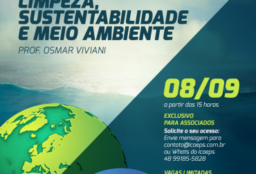 Treinamento virtual abordará limpeza, sustentabilidade e meio ambiente