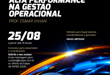 Alta Performance na Gestão será tema do próximo treinamento