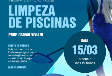 Limpeza de Piscinas será tema de evento gratuito