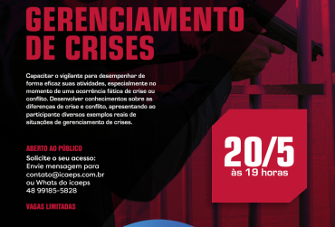 Curso on-line sobre "Gerenciamento de Crises" será gratuito