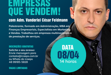 ICAEPS promove a palestra gratuita "Empresas que Vendem"